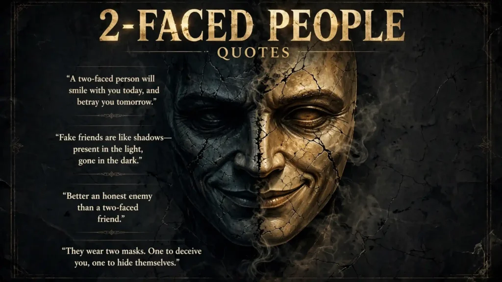 2 Faced People Quotes