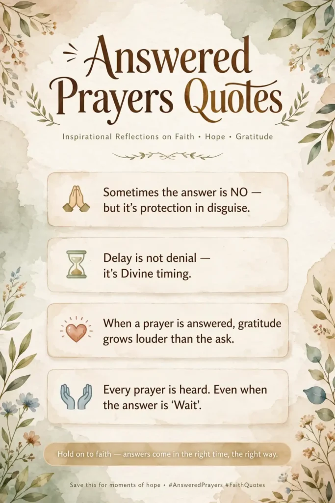 Answered Prayers Quotes