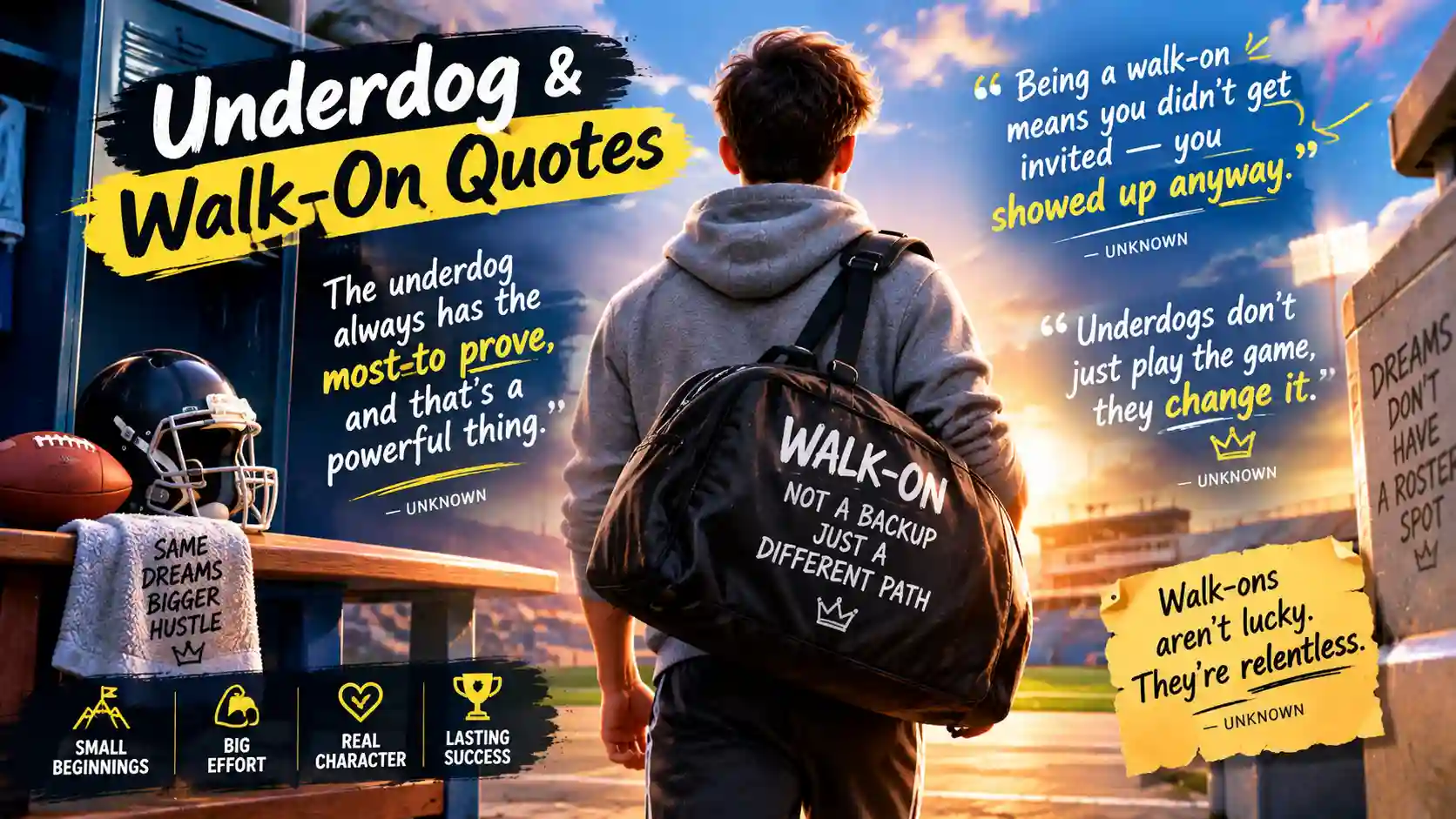 Underdog and Walk-On Quotes